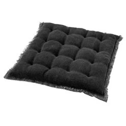 Dutch Decor Galette De Chaise Noir En Coton 40x40 Cm Uni -Maisons Du Monde Boutique galette de chaise noir en coton 40x40 cm uni 2