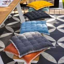 Dutch Decor Galette De Chaise Noir En Coton 40x40 Cm Uni -Maisons Du Monde Boutique galette de chaise noir en coton 40x40 cm uni 3