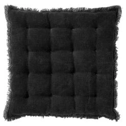 Dutch Decor Galette De Chaise Jaune En Coton 40x40 Cm Uni -Maisons Du Monde Boutique galette de chaise noir en coton 40x40 cm uni burto coussin de sol