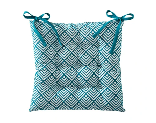 Becquet Galette De Chaise Réversible Bleu 40x40 En Coton 3 Becquet Galette De Chaise Réversible Bleu 40x40 En Coton