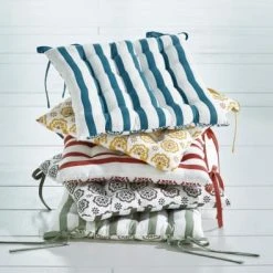 Becquet Galette De Chaise Réversible Bleu Orage 40x40 En Coton 10 Becquet Galette De Chaise Réversible Bleu Orage 40x40 En Coton -Maisons Du Monde Boutique galette de chaise reversible bleu orage 40x40 en coton 2