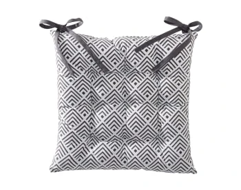 Becquet Galette De Chaise Réversible Bleu 40x40 En Coton 7 Becquet Galette De Chaise Réversible Bleu 40x40 En Coton – Image 5