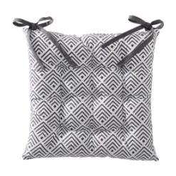 Becquet Galette De Chaise Réversible Gris 40x40 En Coton -Maisons Du Monde Boutique galette de chaise reversible gris 40x40 en coton scandi