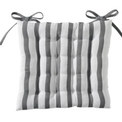 Becquet Galette De Chaise Réversible Gris Anthracite 40x40 En Coton