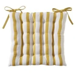 Becquet Galette De Chaise Réversible Orange Terracotta 40x40 En Coton -Maisons Du Monde Boutique galette de chaise reversible jaune ocre 40x40 en coton lisbonne 2