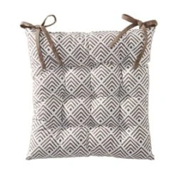 Becquet Galette De Chaise Réversible Marron Taupe 40x40 En Coton -Maisons Du Monde Boutique galette de chaise reversible marron taupe 40x40 en coton scandi