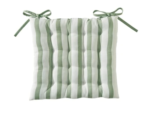 Becquet Galette De Chaise Réversible Vert 40x40 En Coton 3 Becquet Galette De Chaise Réversible Vert 40x40 En Coton