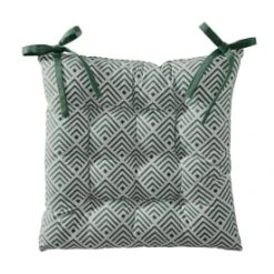 Becquet Galette De Chaise Réversible Gris 40x40 En Coton -Maisons Du Monde Boutique galette de chaise reversible vert eucalyptus 40x40 en coton scandi