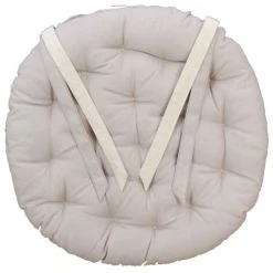 Home Maison Galette De Chaise Ronde En Coton Blanc D40