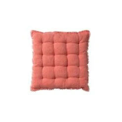 Dutch Decor Galette De Chaise Rose En Coton 40x40 Cm Uni -Maisons Du Monde Boutique galette de chaise rose en coton 40x40 cm uni 2