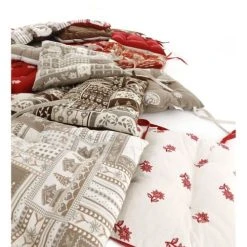 Grenier Alpin Galette De Chaise Style Montagne Edelweiss Taupe -Maisons Du Monde Boutique galette de chaise style montagne edelweiss taupe 1