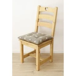 Grenier Alpin Galette De Chaise Style Montagne Edelweiss Taupe -Maisons Du Monde Boutique galette de chaise style montagne edelweiss taupe 3