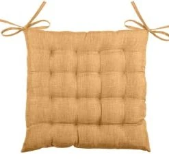 Home Maison Galette De Chaise Unie En 16 Points Polyester Gris 40 X 40 -Maisons Du Monde Boutique galette de chaise unie en 16 points polyester camel 40 x 40