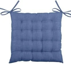 Home Maison Galette De Chaise Unie En 16 Points Polyester Charbon 40 X 40 -Maisons Du Monde Boutique galette de chaise unie en 16 points polyester marine 40 x 40 3