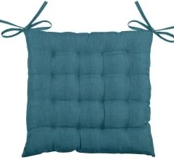 Home Maison Galette De Chaise Unie En 16 Points Polyester Camel 40 X 40 -Maisons Du Monde Boutique galette de chaise unie en 16 points polyester turquoise 40 x 40 5