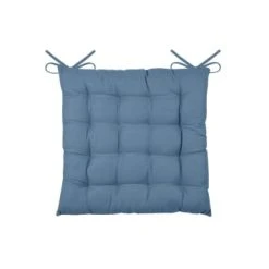 Home Maison Galette De Chaise Unie Et Classique Coton Moutarde 38 X 38 -Maisons Du Monde Boutique galette de chaise unie et classique coton orage 38 x 38 1