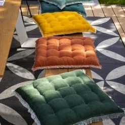 Dutch Decor Galette De Chaise Vert En Coton 40x40 Cm Uni -Maisons Du Monde Boutique galette de chaise vert en coton 40x40 cm uni 7