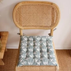 Home Maison Galette Piquée Esprit Bohème Coton Lagon 38 X 38 -Maisons Du Monde Boutique galette piquee esprit boheme coton lagon 38 x 38 2