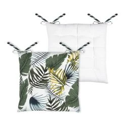 Lovely Casa Galettes De Chaise 12 Points Coton 40x40cm - Lot De 4 -Maisons Du Monde Boutique galettes de chaise 12 points coton 40x40cm lot de 4 2