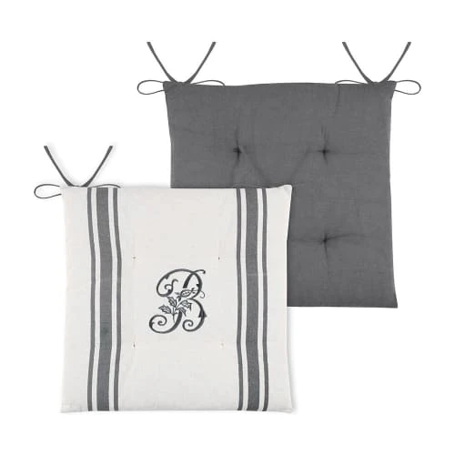 Lovely Casa Galettes De Chaise 4 Points Coton 40x40cm - Lot De 4 5 Lovely Casa Galettes De Chaise 4 Points Coton 40x40cm - Lot De 4 – Image 3