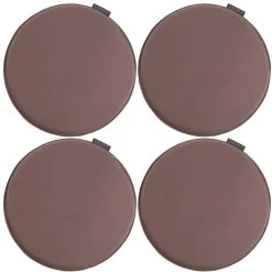 Magma Galettes De Chaise Couleur Marsala Imitation Cuir - D.37 - Lot De 4