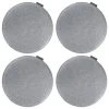 Magma Galettes De Chaise Gris Chiné Imitation Feutre - Lot De 4 - Ø 35cm