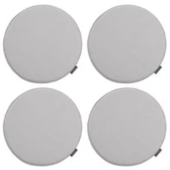 Magma Galettes De Chaise Gris Clair Imitation Cuir - D.37 - Lot De 4 -Maisons Du Monde Boutique galettes de chaise gris clair imitation cuir d 37 lot de 4 luis