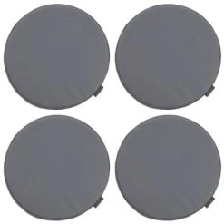 Magma Galettes De Chaise Gris Clair Imitation Cuir - D.37 - Lot De 4 -Maisons Du Monde Boutique galettes de chaise gris fonce imitation cuir d 37 lot de 4 luis