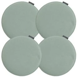 Magma Galettes De Chaises Rondes Vert De Gris - Lot De 4 - Ø 35cm