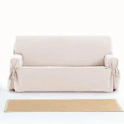 Eysa Housse De Canapé 2 Places Avec Des Rubans Blanc 140 - 180 Cm -Maisons Du Monde Boutique housse de canape 2 places avec des rubans blanc 140 180 cm 2