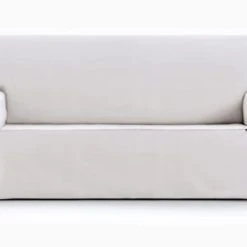 Eysa Housse De Canapé 2 Places Avec Des Rubans Blanc 140 - 180 Cm