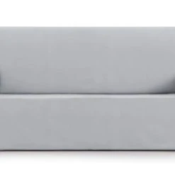 Eysa Housse De Canapé 2 Places Avec Des Rubans Gris Clair 140 - 180 Cm