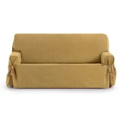 Eysa Housse De Canapé 2 Places Avec Des Rubans Jaune 140 - 180 Cm -Maisons Du Monde Boutique housse de canape 2 places avec des rubans jaune 140 180 cm eysa 1