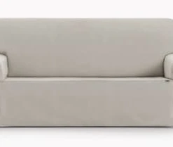 Eysa Housse De Canapé 2 Places Avec Des Rubans Blanc 140 - 180 Cm -Maisons Du Monde Boutique housse de canape 2 places avec des rubans taupe 140 180 cm eysa
