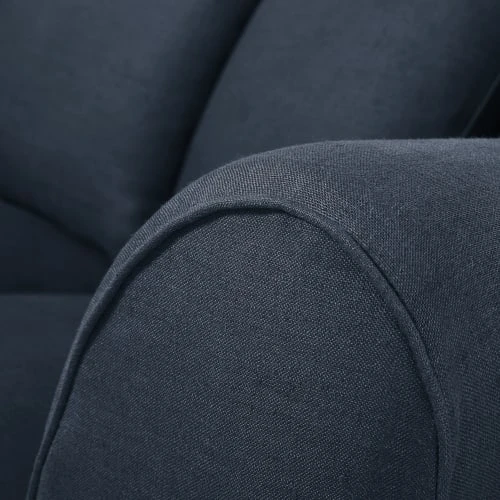 Maisons Du Monde Housse De Canapé 2 Places En Lin Froissé Bleu Nuit 5 Maisons Du Monde Housse De Canapé 2 Places En Lin Froissé Bleu Nuit – Image 3