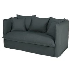 Maisons Du Monde Housse De Canapé 2 Places En Lin Froissé Gris Anthracite -Maisons Du Monde Boutique housse de canape 2 places en lin froisse gris anthracite 1000 15 18 204321 1