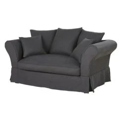 Maisons Du Monde Housse De Canapé 2 Places En Lin Froissé Gris Anthracite -Maisons Du Monde Boutique housse de canape 2 places en lin froisse gris anthracite 1000 4 3 204429 2