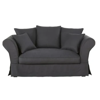 Maisons Du Monde Housse De Canapé 2 Places En Lin Beige Ficelle 7 Maisons Du Monde Housse De Canapé 2 Places En Lin Beige Ficelle – Image 5