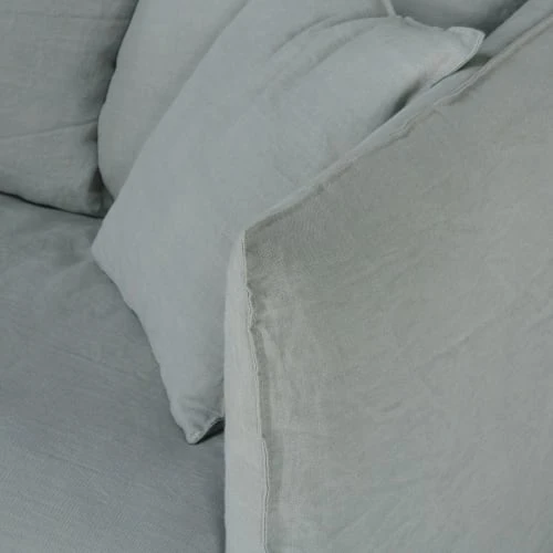 Maisons Du Monde Housse De Canapé 2 Places En Lin Froissé Gris Clair 4 Maisons Du Monde Housse De Canapé 2 Places En Lin Froissé Gris Clair – Image 2