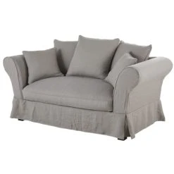 Maisons Du Monde Housse De Canapé 2 Places En Lin Froissé Gris Clair -Maisons Du Monde Boutique housse de canape 2 places en lin froisse gris clair 1000 3 2 204428 2