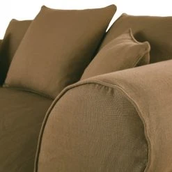 Maisons Du Monde Housse De Canapé 2 Places En Lin Froissé Marron Havane -Maisons Du Monde Boutique housse de canape 2 places en lin froisse marron havane 1000 4 35 221599 3