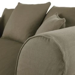 Maisons Du Monde Housse De Canapé 2 Places En Lin Froissé Vert Kaki -Maisons Du Monde Boutique housse de canape 2 places en lin froisse vert kaki 1000 9 8 204434 3