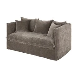 Maisons Du Monde Housse De Canapé 2 Places En Velours Côtelé Marron écorce -Maisons Du Monde Boutique housse de canape 2 places en velours cotele marron ecorce 1000 13 2 221812 2