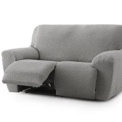 Eysa Housse De Canapé 2 Places Relax Extensible Gris Clair 150 - 200