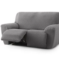 Eysa Housse De Canapé 2 Places Relax Extensible Gris Foncé 150 - 200