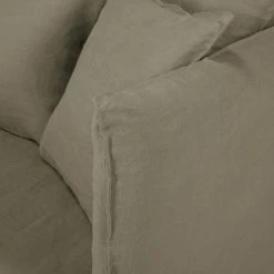 Maisons Du Monde Housse De Canapé 3/4 Places En Lin Froissé Vert Kaki -Maisons Du Monde Boutique housse de canape 3 4 places en lin froisse vert kaki 1000 6 2 204346 4