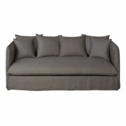 Maisons Du Monde Housse De Canapé 3/4 Places En Lin Supérieur Gris