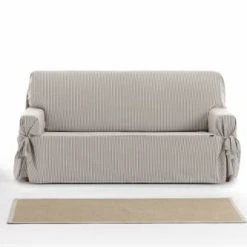 Eysa Housse De Canapé 3 Places Avec Des Rubans Beige 180 - 230 Cm -Maisons Du Monde Boutique housse de canape 3 places avec des rubans beige 180 230 cm 8