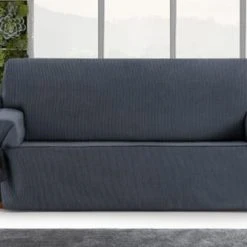 Eysa Housse De Canapé 3 Places Avec Des Rubans Bleu 180 - 230 Cm -Maisons Du Monde Boutique housse de canape 3 places avec des rubans bleu 180 230 cm 2