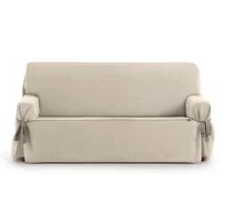 Eysa Housse De Canapé 3 Places Avec Des Rubans Marron 180 - 230 Cm -Maisons Du Monde Boutique housse de canape 3 places avec des rubans ecru 180 230 cm eysa 1